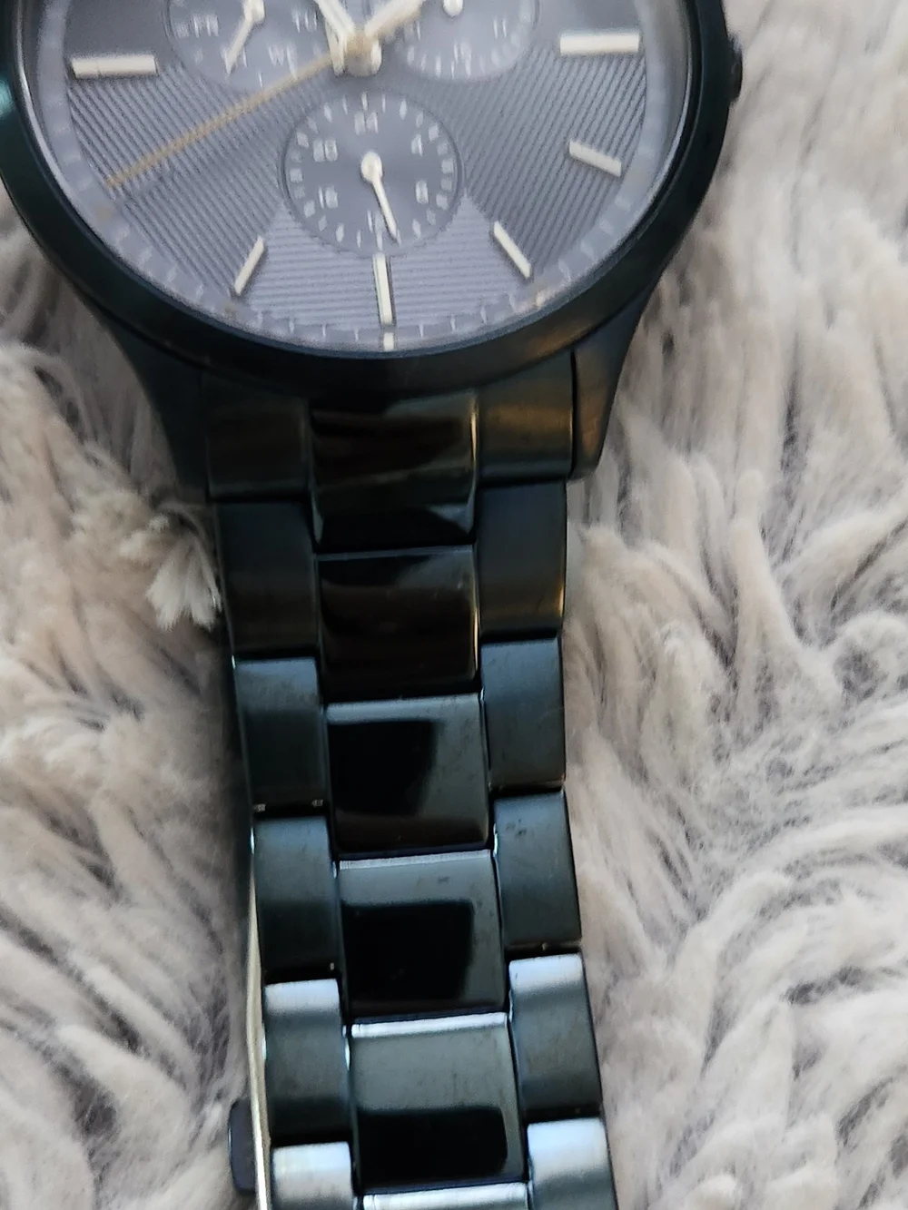 Ted Baker Dark Blue Multi-Function Watch with Gold Accents